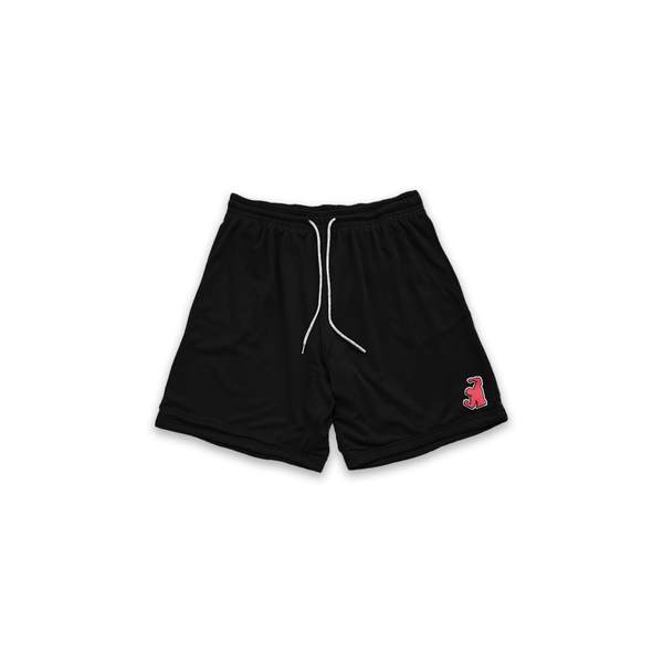 SHORT MUSCLE GIANTS - BLACK/RED