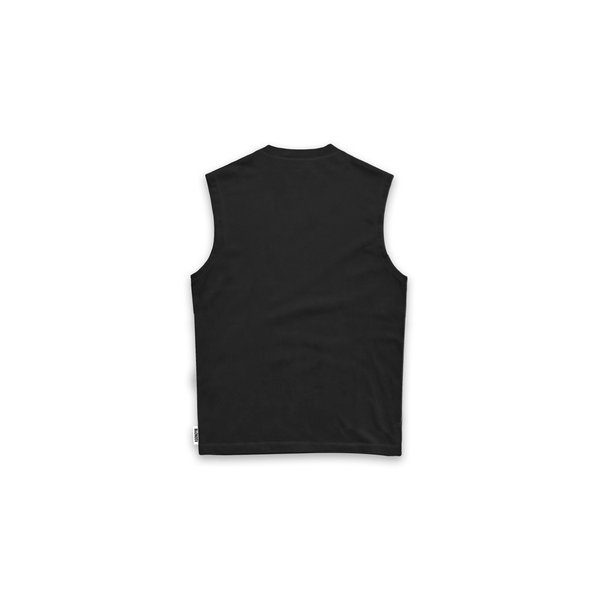 OVERSIZE SLEEVELESS MUSCLE GIANTS - WASHED BLACK