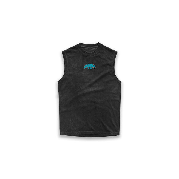 OVERSIZE SLEEVELESS UNBREAKABLE LINE - WASHED BLACK